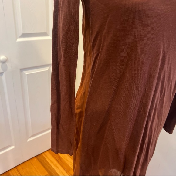 Vintage Lacoste Long Sleeved Brown Dress size 34 - Picture 3 of 14